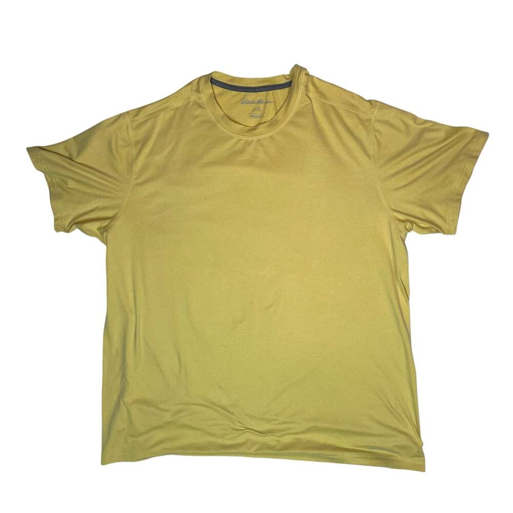 Eddie Bauer FreeDry Performance T Shirt Men’s XL Yellow Moisture Wicking